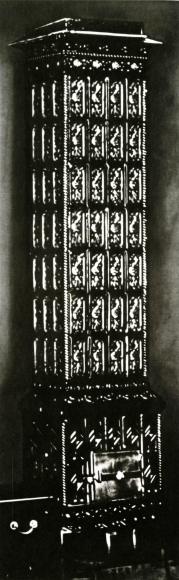 Untitled (Viennese porcelain stove (stretched), consulting room, 1938), Robert Longo, 2000. Graphite and charcol on mounted paper. 274 x 86 cm.