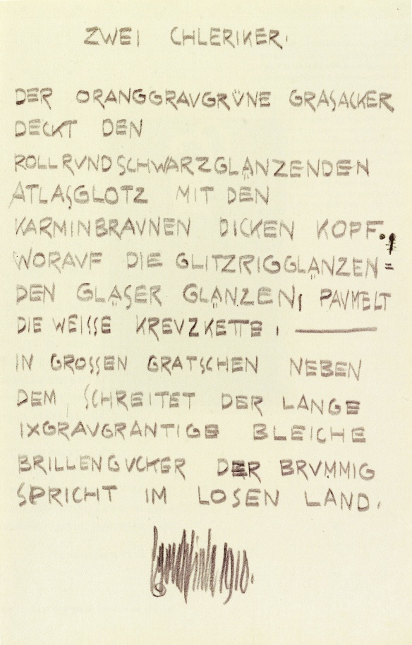 Egon Schiele, Two Clergymen, poem